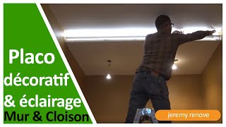 Faire un caisson de faux plafond décoratif avec éclairage LED [upl. by Savinirs]