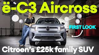 FIRST LOOK New Citroen eC3 Aircross Is this £25k family SUV a winner  Electrifying [upl. by Artair]