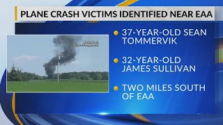 Authorities identify two dead after plane crash near EAA in Oshkosh both from outofstate [upl. by Trueblood]