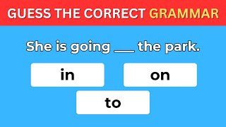 Guess the CORRECT GRAMMAR  10 Questions Grammar Quiz [upl. by Boycie]