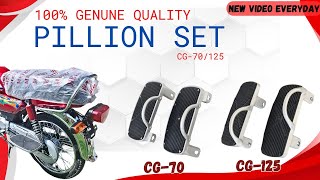 CD70  CG125 Motorcycle  Motorbike Left amp Right Rubber Inserted Pillion Rider Footrests [upl. by Ingaberg137]