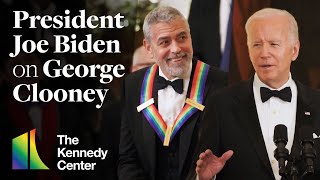 President Joe Biden on George Clooney  45th Kennedy Center Honors White House Reception [upl. by Letnohc]