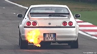 Nissan Skyline R33 GTS Shooting Flames amp Drifting  OnBoard [upl. by Konopka]