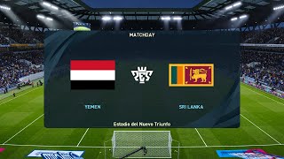 Yemen vs Sri Lanka 12102023 World Cup Qualification AFC PES 2021 [upl. by Ecnesse]