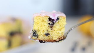 Fresh BLUEBERRY LEMON CAKE BARS Recipe  Easy Homemade Recipes using Box Cake mix [upl. by Yramliw]