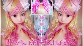 DIY Easy Hair Bow  Lolita Headbow [upl. by Alil]