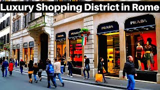 Rome Italy Luxurious Fashion District Rome November 2024 Rome walking Tour [upl. by Anderegg427]