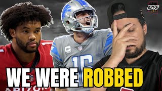 POST GAME REACTION  THE ARIZONA CARDINALS FALL TO THE DETROIT LIONS WERE WE ROBBED [upl. by Amairam]