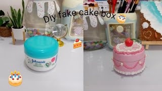 Diy fake cake box🎂🍰 [upl. by Hillie]