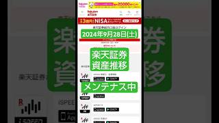 【2024年9月28日土】楽天・SBI証券・ビットコイン「資産の推移」→メンテナンス中！積立ニーサ日 [upl. by Anthea]