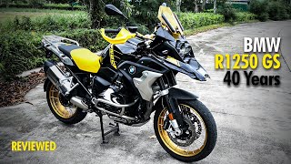 BMW R1250 GS  40 Years REVIEW [upl. by Onirotciv581]