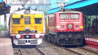 🔥 100 KMPH Indian Railway Train Compilation  Galloping Trains Pass Through Station at Full Speed [upl. by Hras]