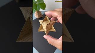 How to create a sixpointed star Techniques and methods shorts craftideas homedecor trending [upl. by Snow]