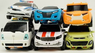 Tobot Robot Car Transformers Police Rescue Evolution Adventure vs Athlon Truck mainan Transforming [upl. by Animor]