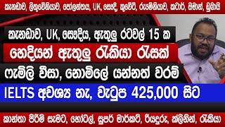 කැනඩා ලිතුවේනියා සෞදි ඇතුලු රටවල් 15 ක රැකියා  ෆැමිලි වීසා නොමිලේ යන්නවරම්  work visa sinhala [upl. by Uahc471]