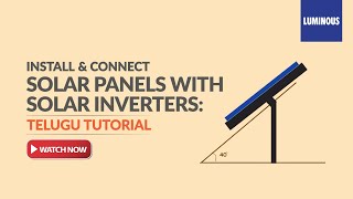 Solar Panels for Home How to Install and Connect Solar Panels with Solar Inverters  Telugu [upl. by Oiludbo249]