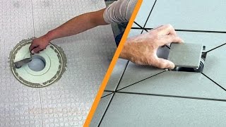 Tiling a shower with point drainage Part 2 [upl. by Onabru]