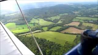 Tiger Moth Biplane Flight from Redhill Aerodrome Over Surrey [upl. by Nedap]