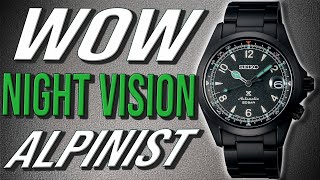 Seiko Alpinist SPB337 NIGHT VISION Limited Edition FULL REVIEW [upl. by Nnylhtak328]