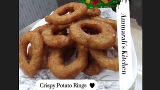 Crispy Potato Rings recipe by Ammarahs kitchen [upl. by Aihsekal30]