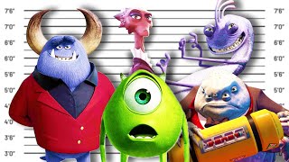 If ALL Monsters Inc Characters Were Charged For Their Crimes [upl. by Annaiv557]