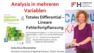 Analysis in mehreren Variablen  Totales Differential – Lineare Fehlerfortpflanzung [upl. by Analem]