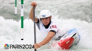 Mens canoe slalom C1 heats are packed with action at the Paris Olympics  NBC Sports [upl. by Fernande880]