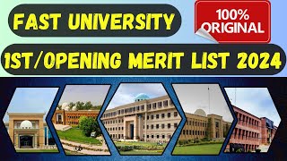 FAST University Merit List 2024 [upl. by Delano285]