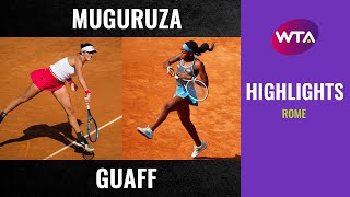 Garbiñe Muguruza vs Coco Gauff  2020 Rome Second Round  WTA Highlights [upl. by Verlee]