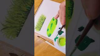 How to draw grassy field  grass painting shorts grass art [upl. by Delgado234]