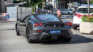 LOUD Ferrari 430 Scuderia w Capristo Exhaust Driving in Monaco amp Blue Flames [upl. by Norabel]