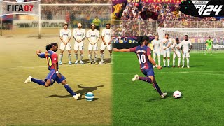 Free Kicks From FIFA 94 to FC 24 [upl. by Eirrot97]