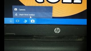 how to unpin camera from taskbar in windows 10 laptop [upl. by Niawtna]