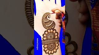 Easy Arabic mehndi designsimple front hand mehndi design mehndi mehndishorts mahendi [upl. by Oregolac955]