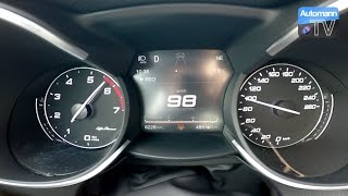 Alfa Romeo Stelvio 280hp  0100 kmh acceleration 60FPS [upl. by Crescantia]