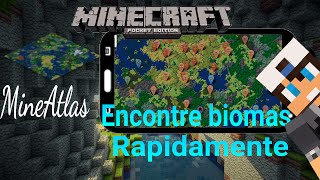 Minecraft Pe Ache Biomas Sem Precisar ExplorarMineAtlas [upl. by Harv]