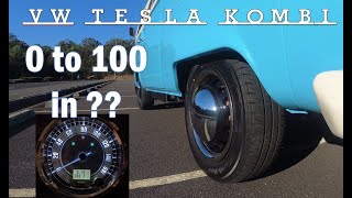 How quick is a Teslapowered VW Kombi Electric conversion Pt 5 [upl. by Atipul]