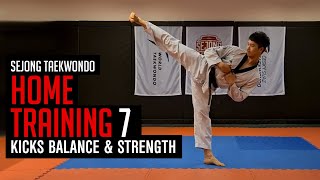 Sejong Taekwondo  HOME TRAINING 7 Kicks Balance amp Strenght [upl. by Dietrich]