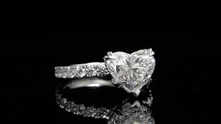 Natural Heart Cut UPave Diamond Engagement Ring  GIA Certified [upl. by Eyllom66]