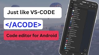 Acode tutorial  code editor for android [upl. by Dorrej]