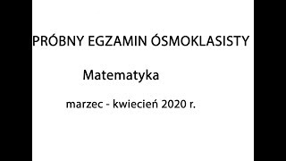 Próbny egzamin ósmoklasisty marzec 2020 zadanie 1421 [upl. by Aloysius]