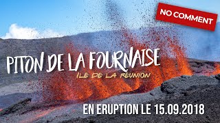 MAGMA  Incredible footage close to volcanic eruption at volcano Piton de La Fournaise [upl. by Delinda]