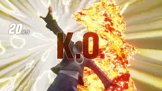 KOF15 草薙 京 十割ジャンプふっとばしコンボ集  KOF XV Kyo 100 Jumping BlowBack Combos Ver221 [upl. by Ticknor188]