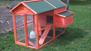 Pawhut 71quot Wooden Backyard Hen House Chicken Coop [upl. by Asante895]