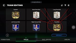 How to change Penalties player FC24 Mobile  Change Penalty Taker in EA Sports FC 24 [upl. by Aitnahc]