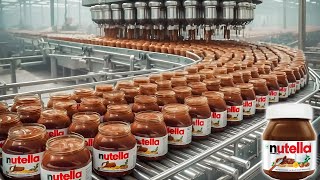 Bulk Production 🌴 Of Chocolate Nutella Using Advanced Machines How Nutella Is Made In Factory [upl. by Andert]