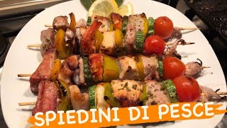 SPIEDINI DI PESCE E VERDURE fatti in casa alla griglia [upl. by Windzer273]