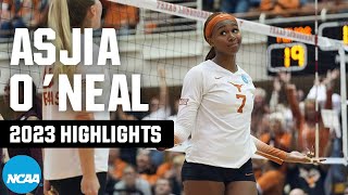 Asjia ONeal 2023 NCAA volleyball tournament highlights [upl. by Eenaej335]