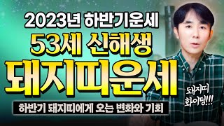 ✨2023년 하반기 돼지띠운세 71년생 돼지띠 53세 신해생 하반기 돼지띠에게 오는 변화와 기회 인천용한점집 열매신당 [upl. by Ardnael]