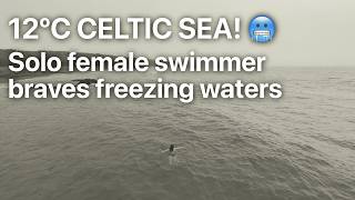 BRAVE IRISH SWIMMER EMBRACES 12°C CELTIC SEA AT DAWN 🌊  Drone Captures Incredible Solo Swim [upl. by Alah]